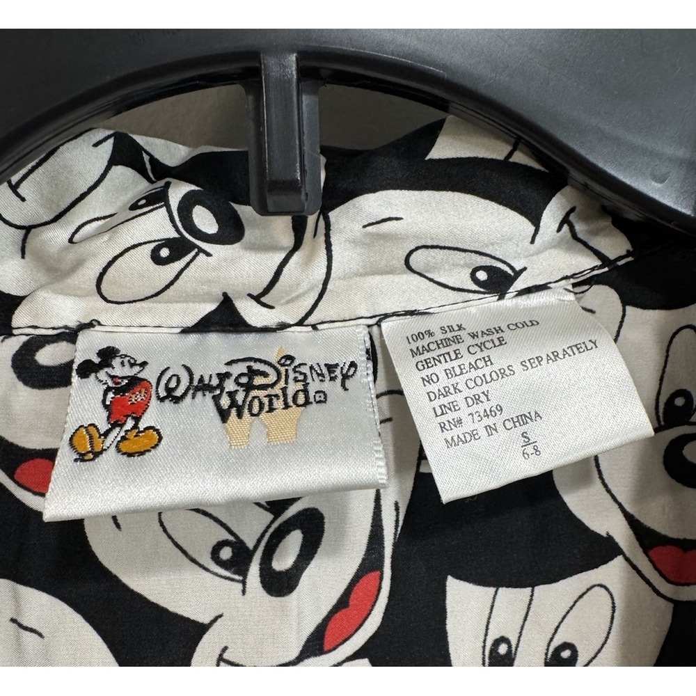 Walt Disney World WDW Silk Mickey Mouse All Over Print Nightgown Nightshirt S‎ - Picture 3 of 7